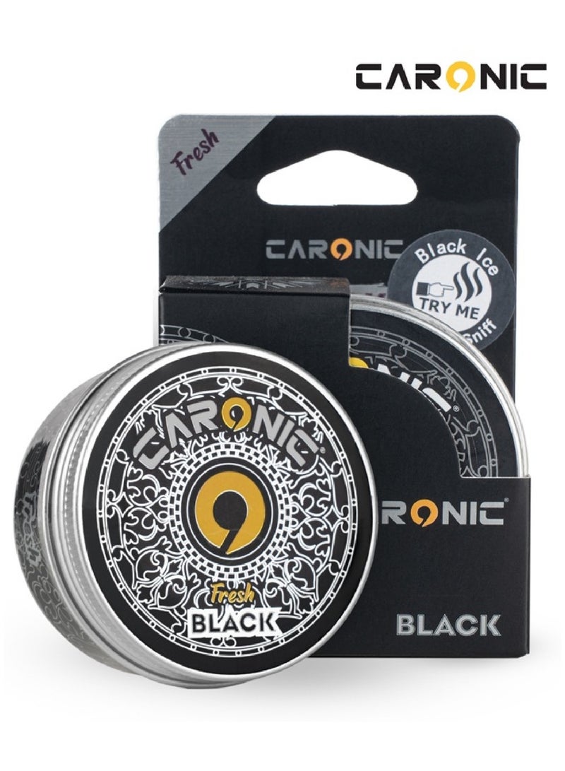 CARONIC Car Air Freshener with Adjustable Lid for Desired Strength for Auto or Home Black Ice Pack Of 3 - Image 2